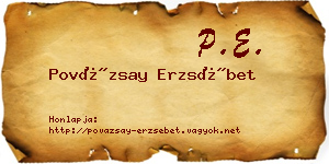 Povázsay Erzsébet névjegykártya